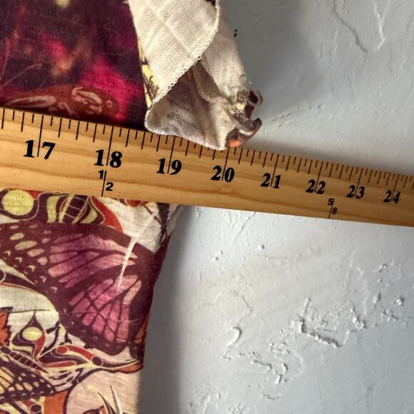 Unity Worldwear Butterfly Boho Tunic Top XL Y2K Festival Hippie Style - Picture 7 of 8